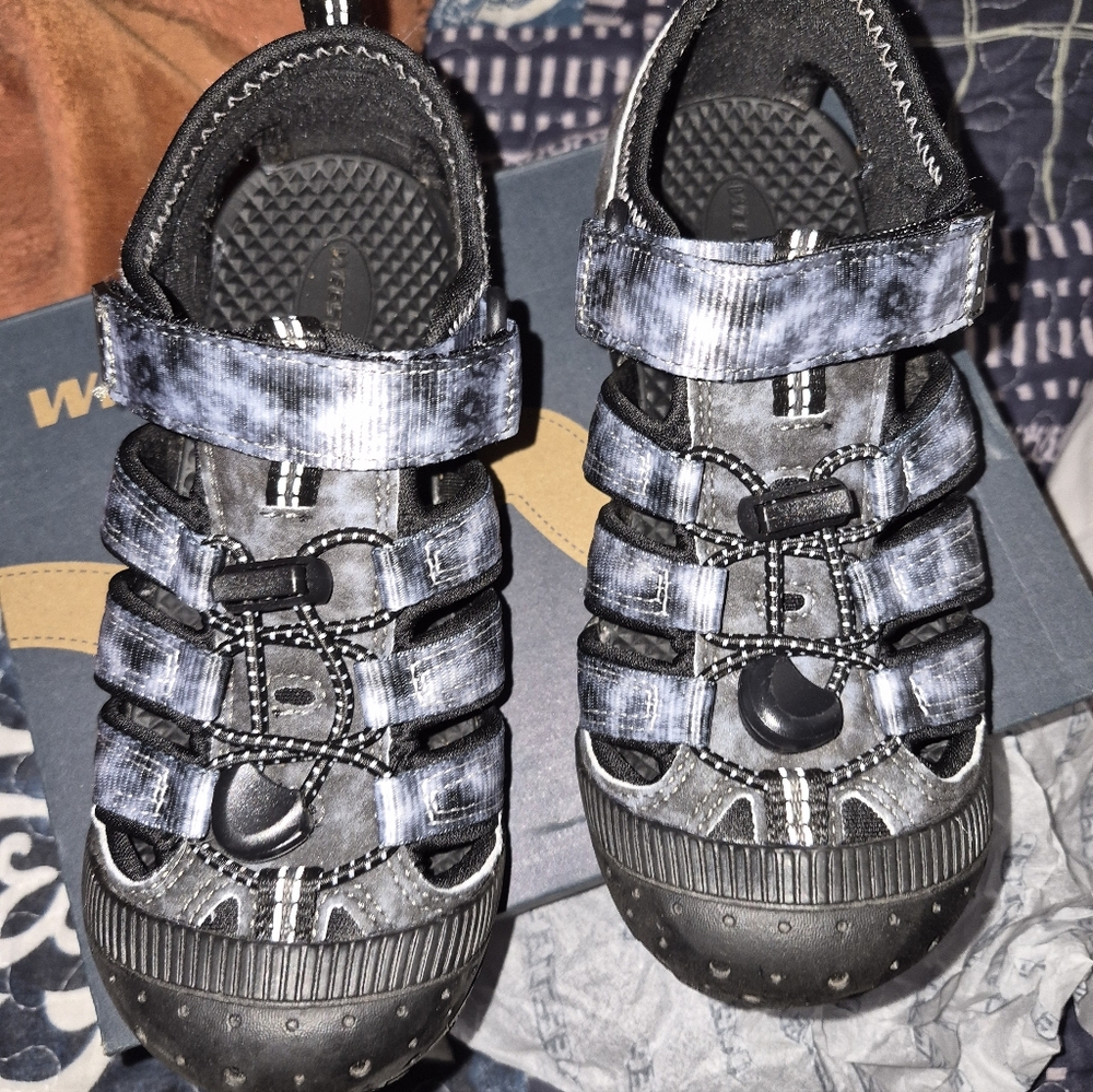 Kids Black and Gray Sandals